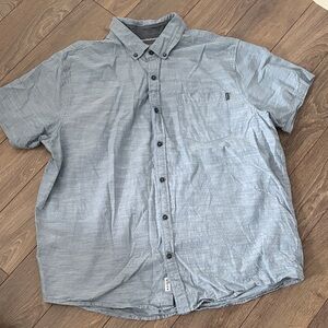 Hurley Light Blue Short‑Sleeve Button Down Shirt